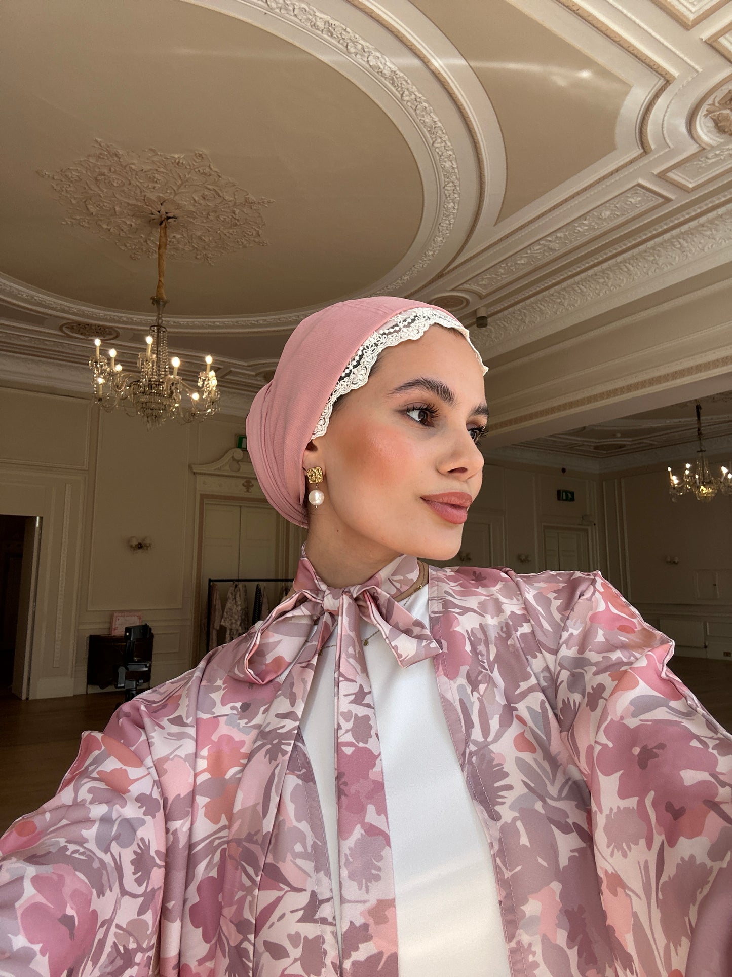 Blush Florals ~Printed Abaya