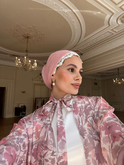 Blush Florals ~Printed Abaya