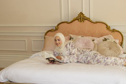 Lavender Florals~ Printed Abaya