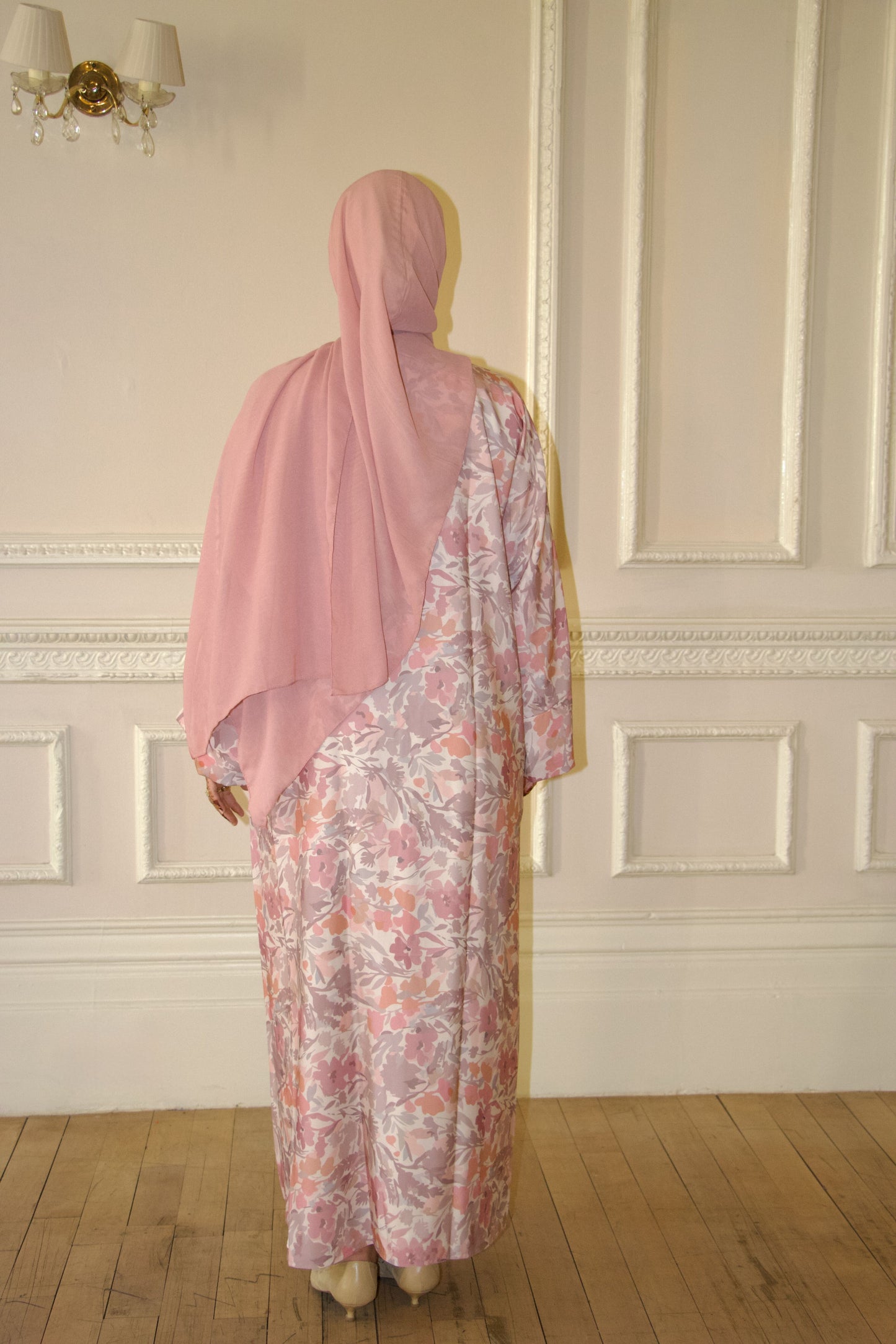Blush Florals ~Printed Abaya