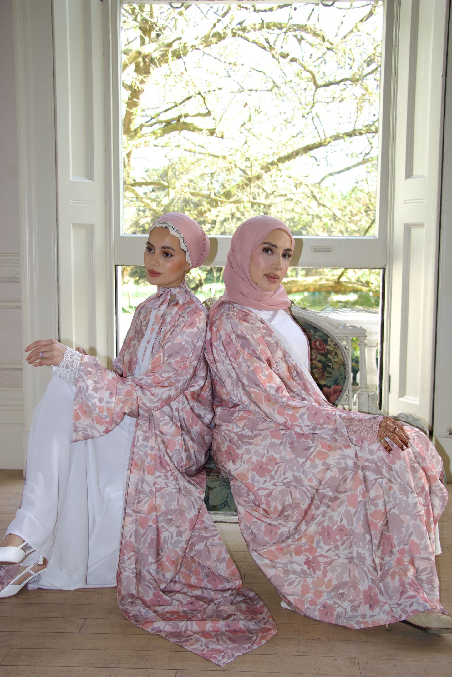 Blush Florals ~Printed Abaya