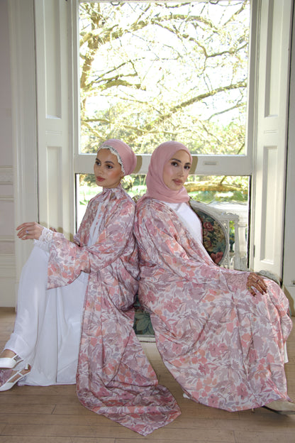 Blush Florals ~Printed Abaya
