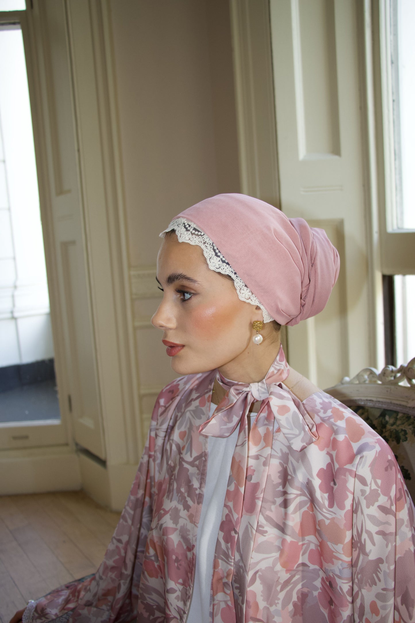 Blush Florals ~Printed Abaya